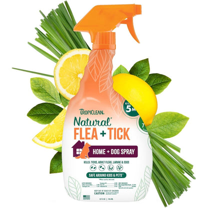 Tropiclean Natural Maximum Strength Flea And Tick Spray For Dogs And Home 32 Fluid Ounces
