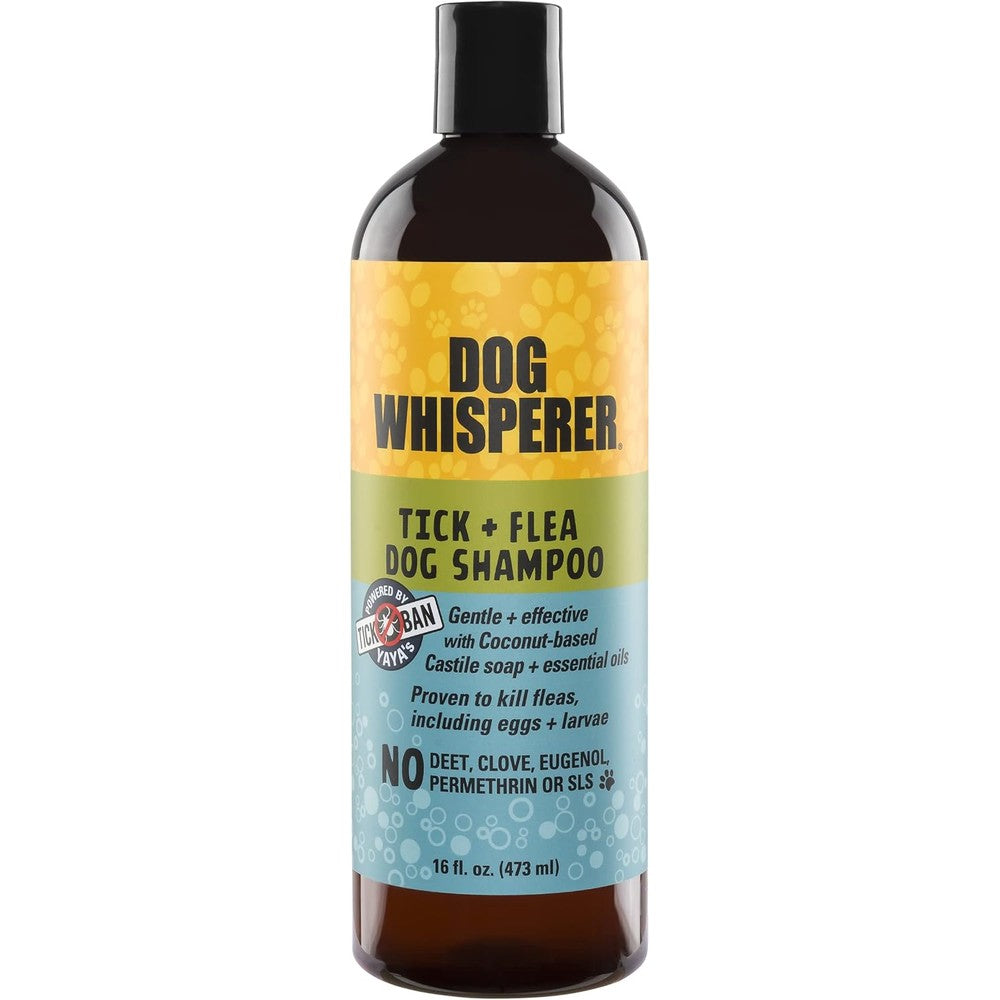 YAYA Organics Dog Whisperer Flea Buster Dog Shampoo All Natural Herbal Tick And Flea Treatment With Castile Soap And Essential Oils 16 Ounces