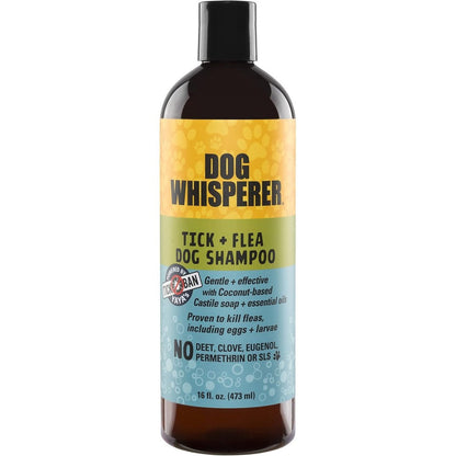 YAYA Organics Dog Whisperer Flea Buster Dog Shampoo All Natural Herbal Tick And Flea Treatment With Castile Soap And Essential Oils 16 Ounces