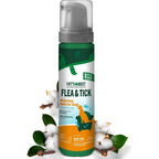 Vet's Best Waterless Flea And Tick Dog Bath Natural Prevention Dry Shampoo Foam Cotton Spice Scent 8 Ounce