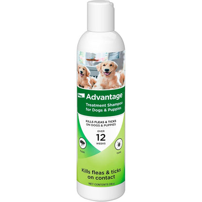 Advantage Flea And Tick Treatment Shampoo For Puppies And Adult Dogs Immediate Pest Defense Conditioning Formula Twenty Four Fluid Ounces