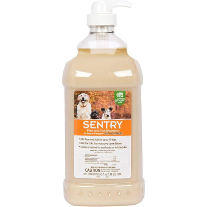 Sentry Oatmeal Flea and Tick Shampoo for Dogs and Puppies Hawaii Ginger Scent Sixty Three Point Five Ounce
