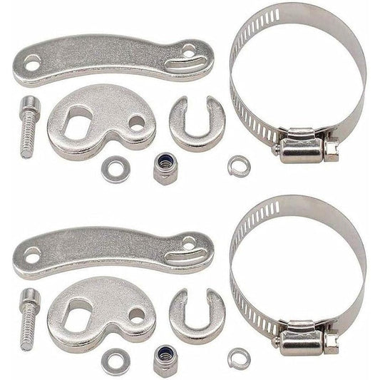 FZJDSD 111 Stainless Steel Worm Drive Hose Clamps Adjustable Fuel Line Pipe Fasteners Number 111 Set