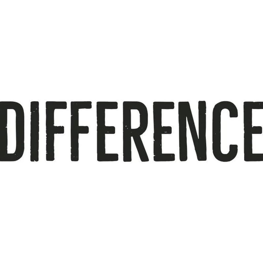 Decovivid Difference Stylized Graphic Art Print Bold Distressed Font Design Number 1