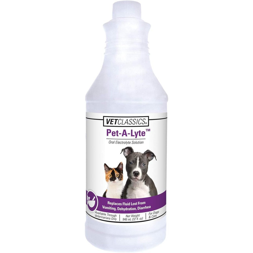 Vet Classics Pet-A-Lyte Oral Electrolyte Solution For Dogs And Cats Thirty Two Fluid Ounces