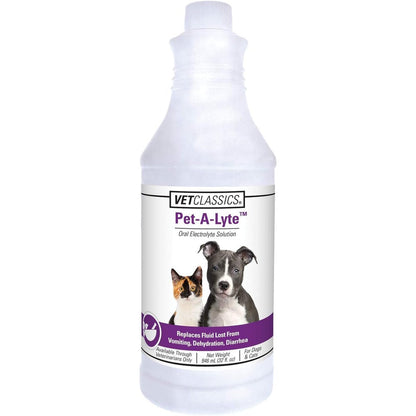 Vet Classics Pet-A-Lyte Oral Electrolyte Solution For Dogs And Cats Thirty Two Fluid Ounces