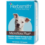 Herbsmith Microflora Plus Digestive Supplement For Dogs And Cats With Probiotics Prebiotics And Digestive Enzymes 120 Capsules