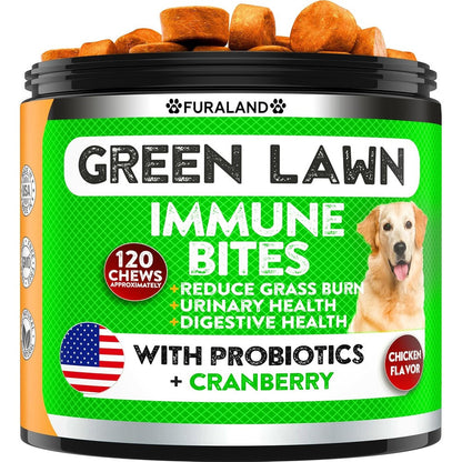 Furaland Grass Burn Spot Chews For Dogs, Lawn Saver Supplement With DL-Methionine And Digestive Enzymes, 170 Soft Chews