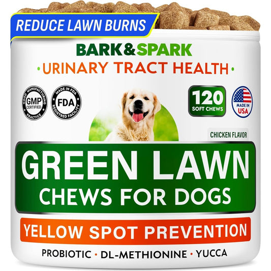 Bark And Spark Green Grass Chews For Dogs Urine Neutralizer And Lawn Spot Saver 120 Count