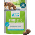 VetIQ Probiotic Supplement For Dogs Digestive Support Soft Chews With Active Cultures And Hickory Smoke Flavor 60 Count Made In USA