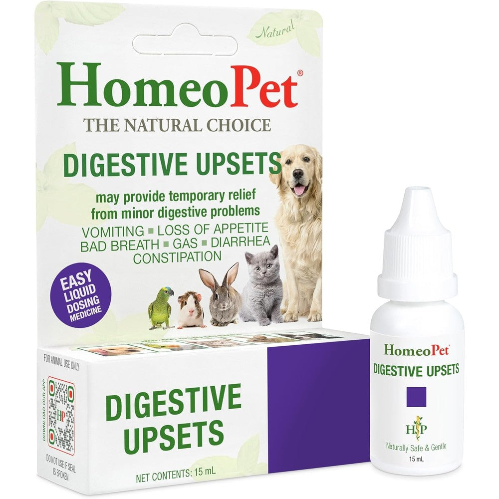 HomeoPet Digestive Upsets Natural Pet Supplement For Dogs Cats And Small Animals 15 Milliliters