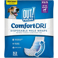 OUT! PetCare Disposable Male Dog Diapers Leakproof Potty Training Belly Bands Extra Small To Small White Thirty Two Count