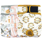 Langsprit Washable Female Dog Diapers Reusable Doggie Nappies For Puppy In Period Heat Or Incontinence Highly Absorbent Three Pack Medium Size