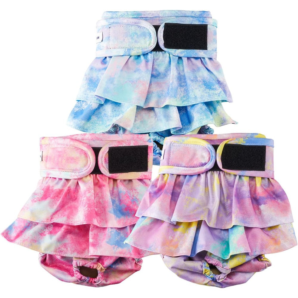Vuncessin Reusable Dog Diapers Female Washable Premium Doggie Diaper For Dogs Pack Of 3 Highly Absorbent Small Size