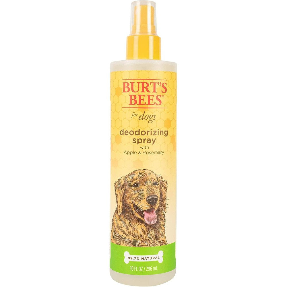 Burts Bees For Pets Deodorizing Spray For Dogs With Apple And Rosemary Extract 99.7 Percent Natural Origin Gentle Waterless Dry Shampoo 10 Fluid Ounce