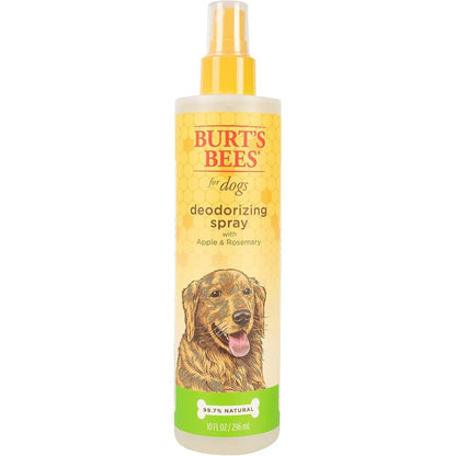 Burts Bees For Pets Deodorizing Spray For Dogs With Apple And Rosemary Extract 99.7 Percent Natural Origin Gentle Waterless Dry Shampoo 10 Fluid Ounce
