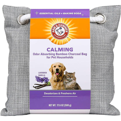 Arm And Hammer For Pets Air Care Calming Bamboo Charcoal Air Purifying Bag, Lavender Vanilla Scent, 17.6 Ounces