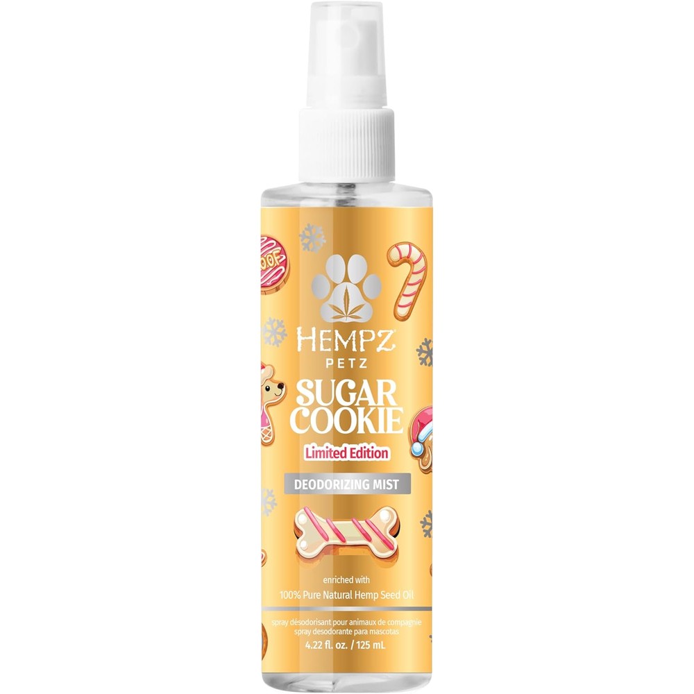 Hempz Petz Deodorizing Dog Spray Vanilla Sugar Cookie Scent Hydrating Coat Mist 4.22 Fluid Ounces
