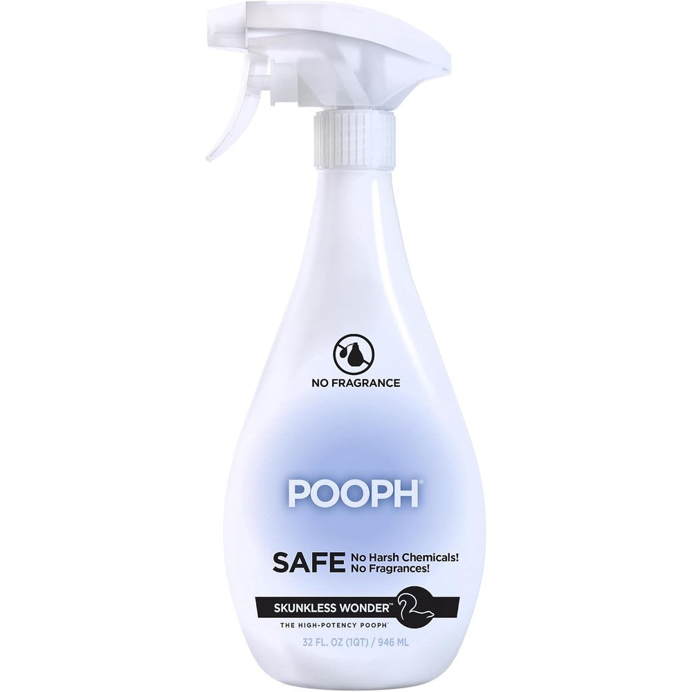 Pooph Skunk Odor Eliminator Spray For Dogs And Cats 32 Fluid Ounce Molecular Formula For Pet Fur Clothing And Household Surfaces