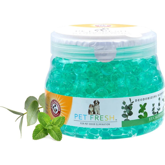 Arm And Hammer Pet Fresh Deodorizing Scented Gel Pearls Eucalyptus Mint Scent 12 Ounce Odor Neutralizing Air Freshener For Homes With Pets