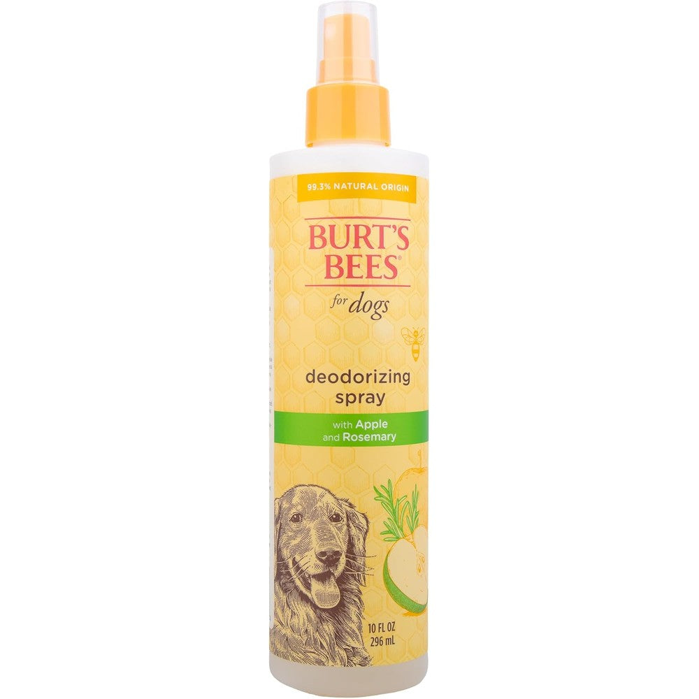 Burt's Bees For Pets Deodorizing Spray For Dogs With Apple And Rosemary 99.7 Percent Natural Origin Waterless Dog Shampoo 10 Fluid Ounce