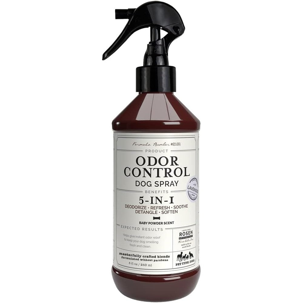Rosen Apothecary 5-In-1 Dog And Pet Deodorizer Spray With Lavender Oatmeal And Aloe 8 Fluid Ounces 240 Milliliters