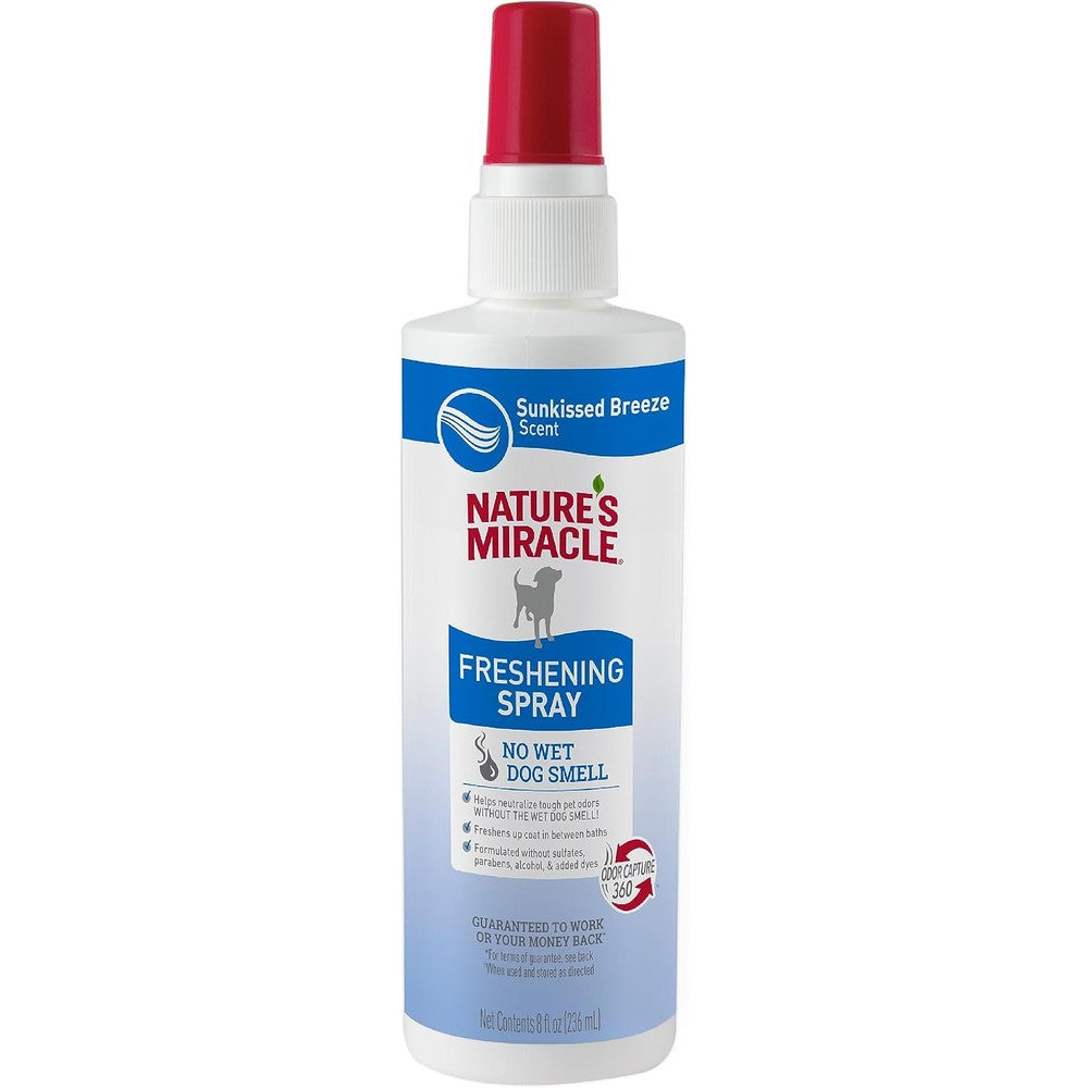 Nature's Miracle Freshening Spray For Dogs With Sunkissed Breeze Scent, Neutralizes Odors And Conditions The Coat, 8 Fluid Ounce
