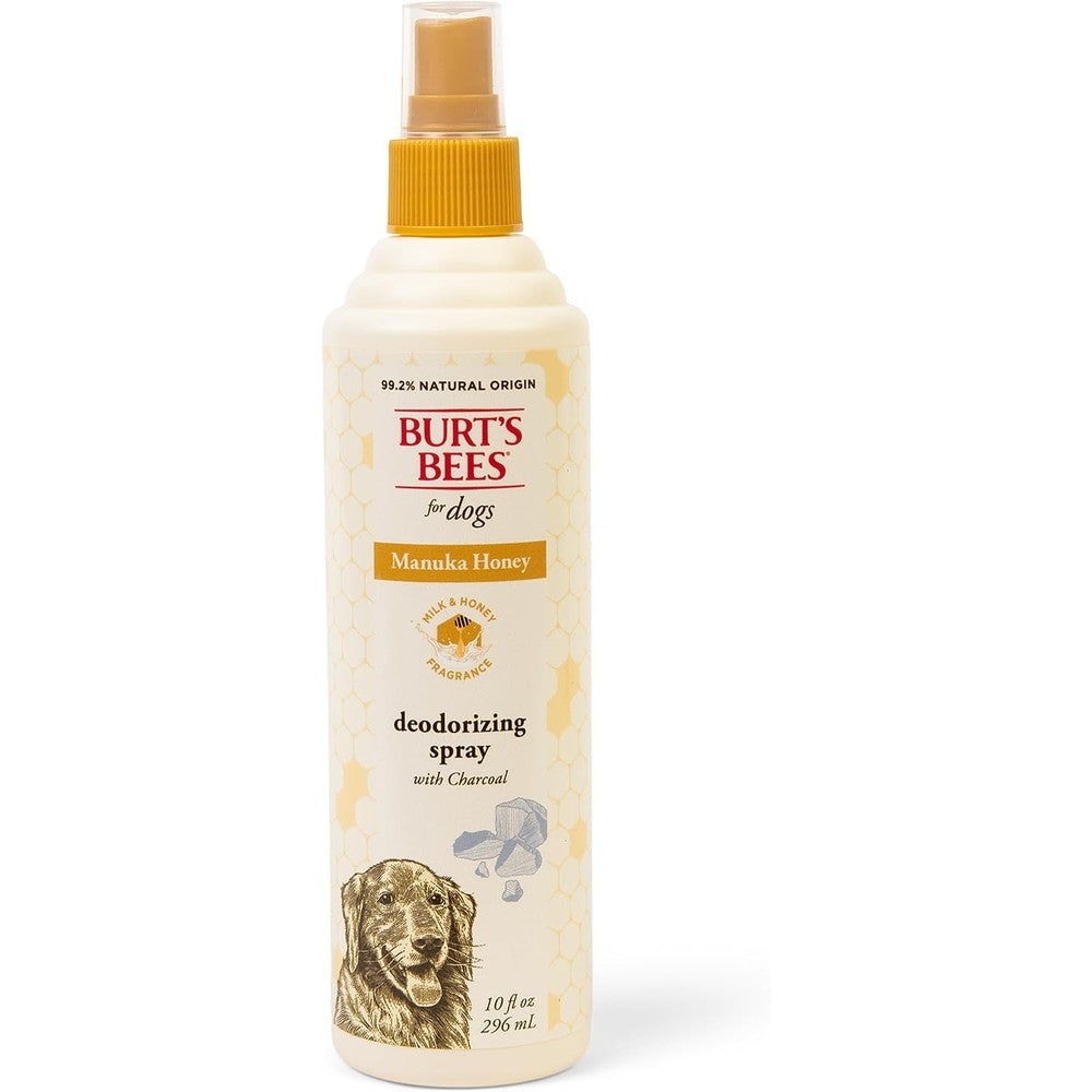 Burt's Bees For Pets Deodorizing Spray For Dogs With Manuka Honey And Charcoal For Odor Control And Healthy Coat 10 Fluid Ounces