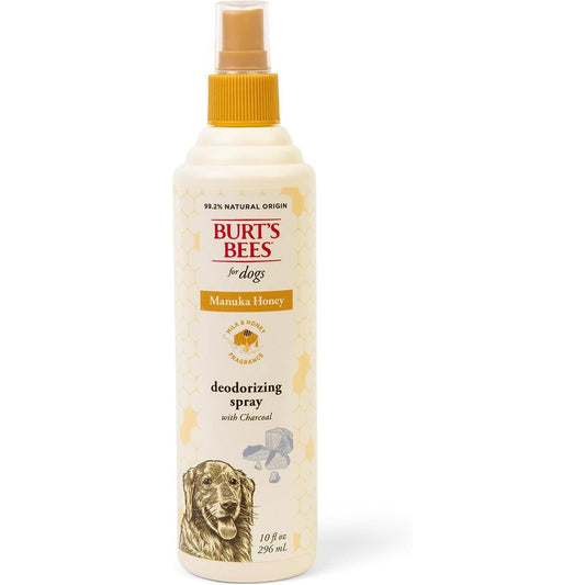 Burt's Bees For Pets Deodorizing Spray For Dogs With Manuka Honey And Charcoal For Odor Control And Healthy Coat 10 Fluid Ounces