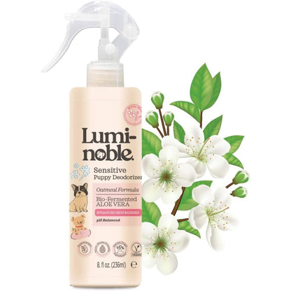 Lumi-Noble Sensitive Dog Deodorizing Spray Oatmeal Pet Cologne Hypoallergenic Alcohol Free Pet Odor Neutralizer 8 Fluid Ounces