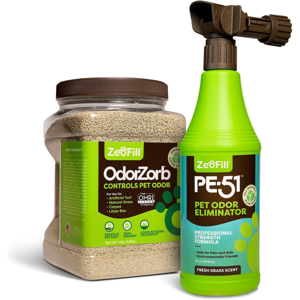 Zeofill Starter Pack Backyard Deodorizer For Pet Urine Odor Elimination On Artificial Turf And Natural Grass