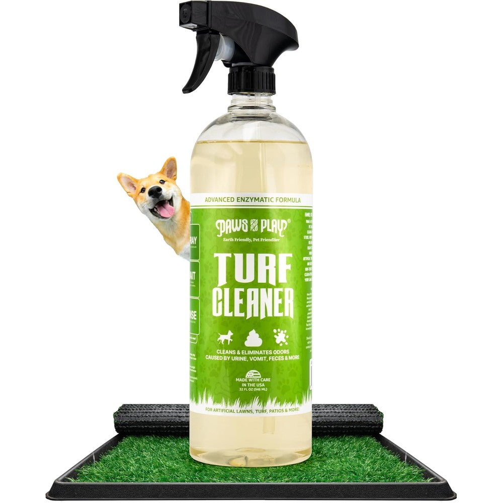 Paws And Play Turf Cleaner For Pet Urine Indoor And Outdoor Use Artificial Grass Deodorizer And Stain Remover For Dogs Thirty Two Fluid Ounces