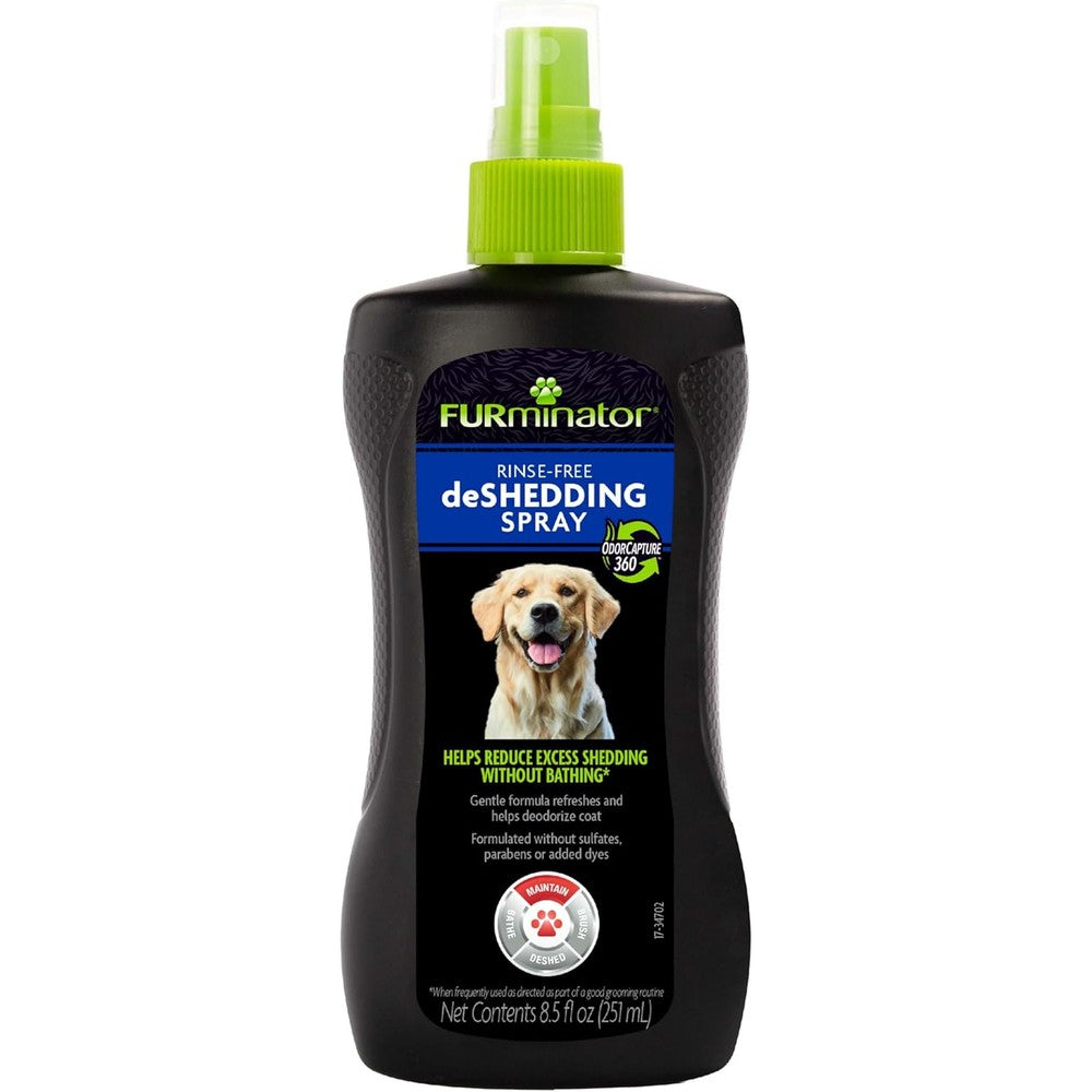 Furminator Rinse-Free DeShedding Spray For Dogs, Reduces Excess Shedding And Refreshes Coat, 8.5 Fluid Ounces