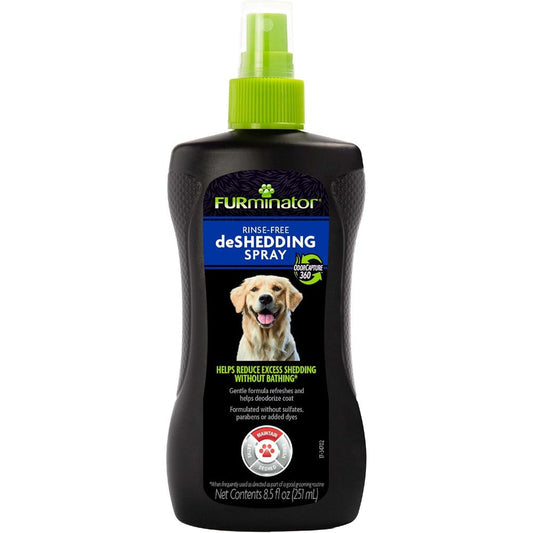 Furminator Rinse-Free DeShedding Spray For Dogs, Reduces Excess Shedding And Refreshes Coat, 8.5 Fluid Ounces