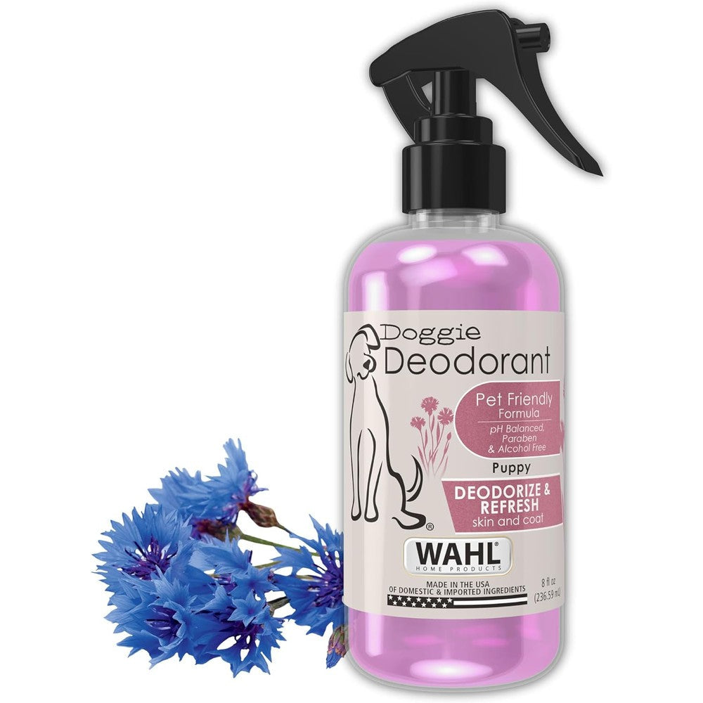 Wahl USA Cornflower And Aloe Pet Deodorant Spray For All Dogs And Cats Refreshing Coat Mist 8 Fluid Ounces 237 Milliliters