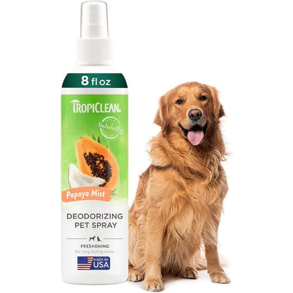Tropiclean Papaya Mist Pet Cologne And Deodorizing Spray For Dogs And Cats 8 Fluid Ounces