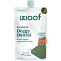 WOOF LickWells Doggy Dental Teeth Cleaning Supplement and Breath Freshener Squeezable Peanut Butter and Kelp Flavor Dog Treats 12 Ounce