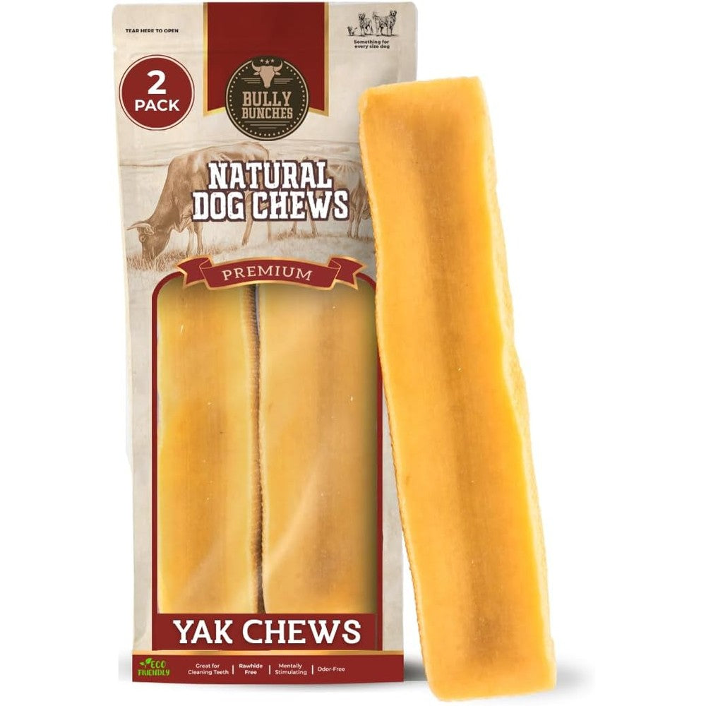 Bully Bunches Mega Authentic Yak Cheese Himalayan Chews For Giant Dogs And Super Aggressive Chewers All Natural Dental Treat 2 Pack