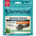Chewsday Fresh Mint Flavor Dental Chews Small Dog Treats Enzyme Powered Advanced Cleaning Made In The United States 13 Count