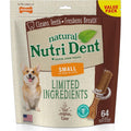 Nylabone Nutri Dent Filet Mignon Flavor Dog Dental Chews Natural Teeth Cleaning Treats For Small Dogs Up To Fifteen Pounds Sixty Four Count