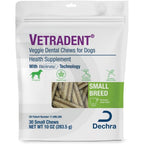 Vetradent Veggie Dental Chews For Small Dogs Scientifically Formulated Plant Based Tartar Control Treats 30 Count Pack