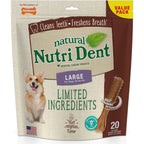 Nylabone Nutri Dent Natural Dog Dental Chews Filet Mignon Flavor Large Size Twenty Count