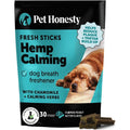 Pet Honesty Hemp Calming Dog Dental Sticks With Melatonin And Hemp For Anxiety Relief And Oral Care Pumpkin Peanut Butter Flavor 30 Count