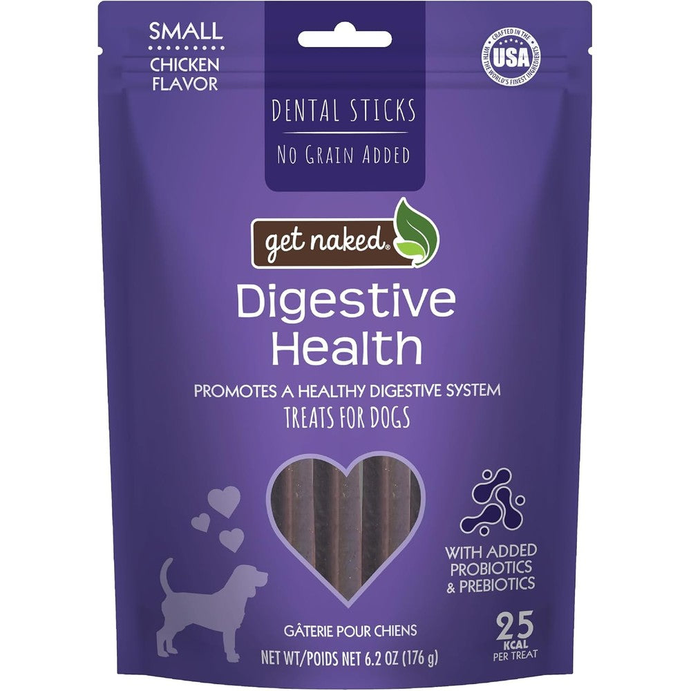 Get Naked Grain Free Digestive Health Chicken Flavor Dental Chew Sticks For Small Dogs 6.2 Ounce