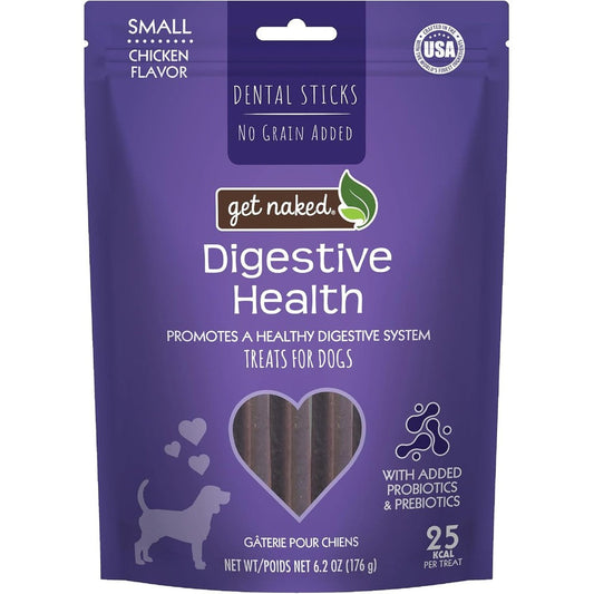 Get Naked Grain Free Digestive Health Chicken Flavor Dental Chew Sticks For Small Dogs 6.2 Ounce