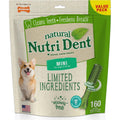 Nylabone Nutri Dent Natural Dental Chew Treats For Extra Small Dogs Fresh Breath Flavor 160 Count