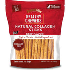 Rewardables Healthy Chewers Natural Collagen And Beef Sticks For Dogs, High Protein Limited Ingredient Dog Chews, 100 Count, 599 Grams