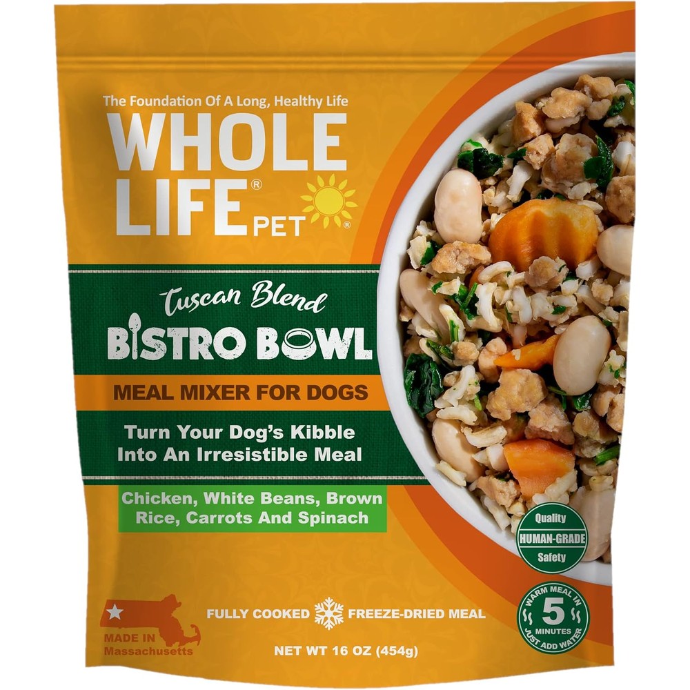 Whole Life Pet Bistro Bowl Human Grade Meal Mixer Food Topper For Dogs Tuscan Blend 16 Ounce