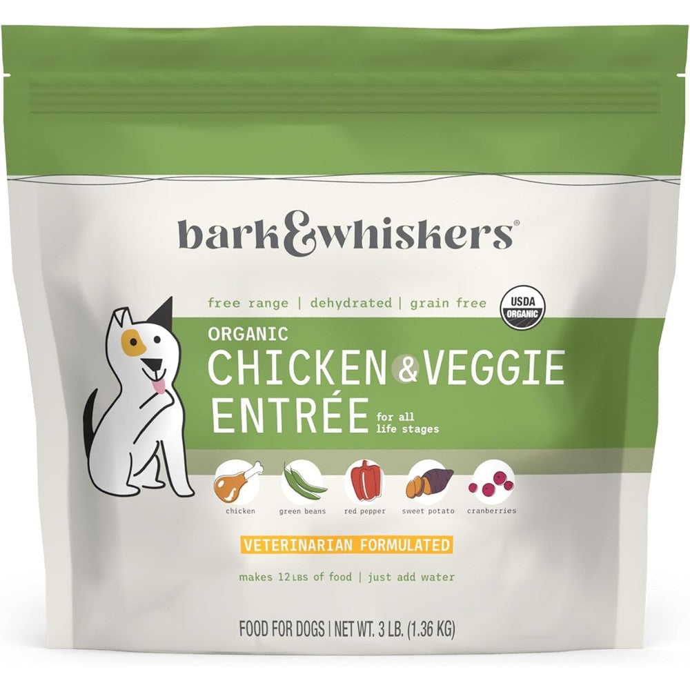 Bark And Whiskers Dehydrated Chicken And Veggie Entree For Dogs Human Grade Nutrition 3 Pounds