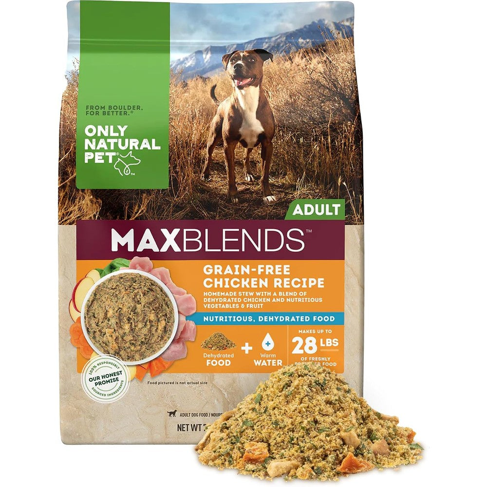 Only Natural Pet MaxBlends Grain Free Chicken Recipe Dehydrated Dog Food Formula High Protein Homemade Stew Nutrient Dense Meal For Adult Dogs 7 Po...
